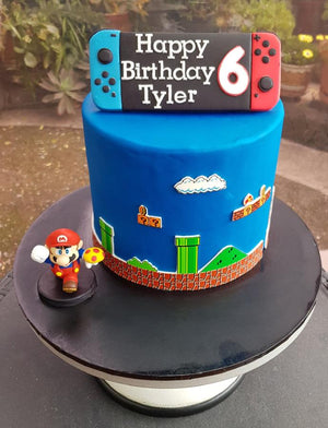 Nintendo switch birthday cake super mario video game
