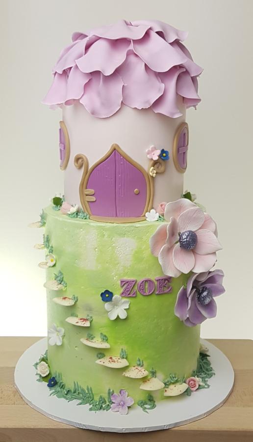 Fairy house birthday cake