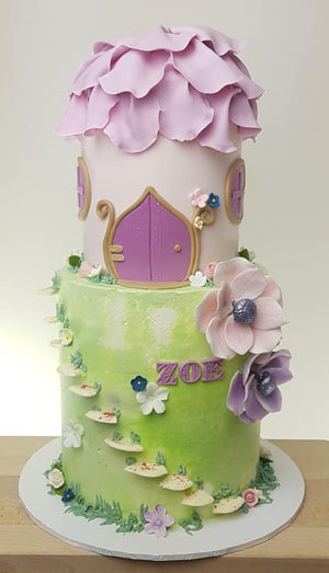 Fairy house birthday cake